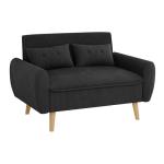 Modern Loveseat Sofa for Small Spaces – Black