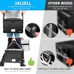 Lockable Fireproof Document Organizer Box - Black
