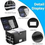 Lockable Fireproof Document Organizer Box - Black