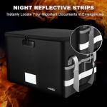 Lockable Fireproof Document Organizer Box - Black