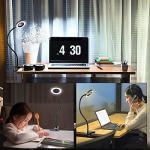 Woputne Clip-On Desk Lamp with Dimmable Brightness