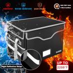 Fireproof File Box with Lock and Mesh Pockets