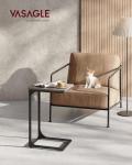 VASAGLE C-Shaped Side Table for Couch