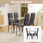 Black Leather Dining Chair Set of 4