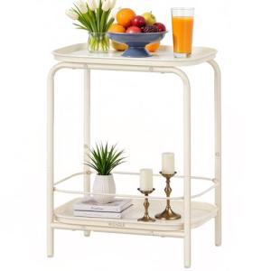 Stylish 2-Tier Outdoor Accent Side Table