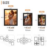 10-Pack Black Picture Frames for Wall & Table Display