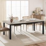 Industrial Wood Dining Table for 6-8 People