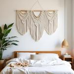 Large Boho Macrame Wall Hanging Decor - 43"x32