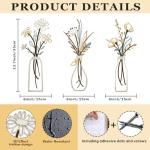 Beige Metal Flower Wall Art - Rustic Decor Set