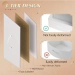 White Dresser TV Stand with Charging Station and 8 Drawers