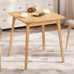Compact Bamboo Square Dining Table for Two