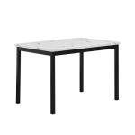 Noyes Metal Dining Table with Faux Marble Top