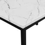 Noyes Metal Dining Table with Faux Marble Top