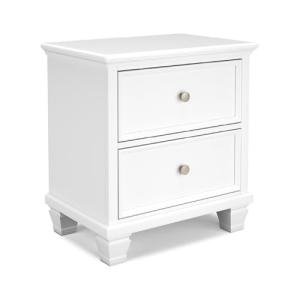 Fortman Traditional 2 Drawer Night Stand, White
