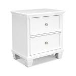 Fortman Traditional 2 Drawer Night Stand, White