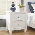 Fortman Traditional 2 Drawer Night Stand, White