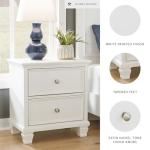 Fortman Traditional 2 Drawer Night Stand, White