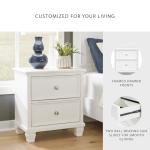 Fortman Traditional 2 Drawer Night Stand, White