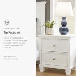 Fortman Traditional 2 Drawer Night Stand, White