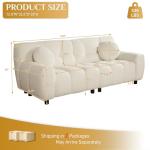 Cozy 2-Seat Boucle Cloud Sofa with Pillows