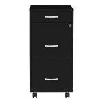 Black 3-Drawer Mobile File Cabinet by LYS SOHO