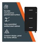 Black 3-Drawer Mobile File Cabinet by LYS SOHO