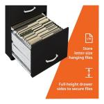 Black 3-Drawer Mobile File Cabinet by LYS SOHO