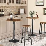 Rustic Brown Bar Stool Set of 2