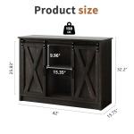 Farmhouse Coffee Bar Cabinet with Sliding Doors