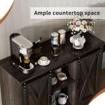 Farmhouse Coffee Bar Cabinet with Sliding Doors