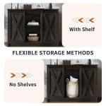 Farmhouse Coffee Bar Cabinet with Sliding Doors