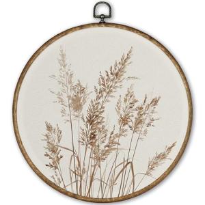 Beige Rustic Fall Floral Wall Art Decor