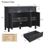 48" Farmhouse Buffet Cabinet with Storage & Drawers