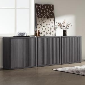 SICOTAS Modern Buffet Cabinet with Storage Shelves