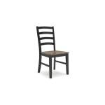 Rustic Armless Dining Chair Set of 2