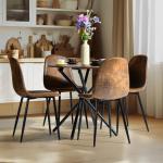 Mid-Century Modern Upholstered Dining Chairs Set of 4