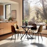 Mid-Century Modern Upholstered Dining Chairs Set of 4