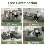 106” Grey Cloud Modular L-Shaped Sectional Sofa