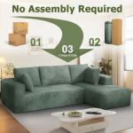 106” Grey Cloud Modular L-Shaped Sectional Sofa