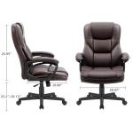 Brown High Back Adjustable Office Executive Chair