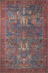 Loren Blue and Red Area Rug 5' x 7'6