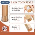 Chair Leg Floor Protectors - 24 Pack Silicone