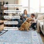 Vintage Lavender Oushak Rug for Living Spaces