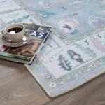 Vintage Lavender Oushak Rug for Living Spaces