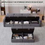 U-Shaped Modular Sectional Sofa with Storage & Ottomans