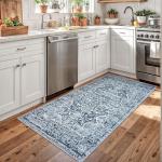 KUTA Vintage Floral Non-Slip Area Rug, 3x5