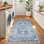 KUTA Vintage Floral Non-Slip Area Rug, 3x5