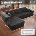 Plush Gray L-Shaped Cloud Sectional Couch