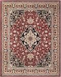 Elegant Red Medallion Indoor Area Rug, 5' x 8
