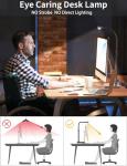 Double Head LED Desk Lamp with USB Charging